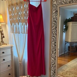 Revelry Vibrant Pink Satin Dress